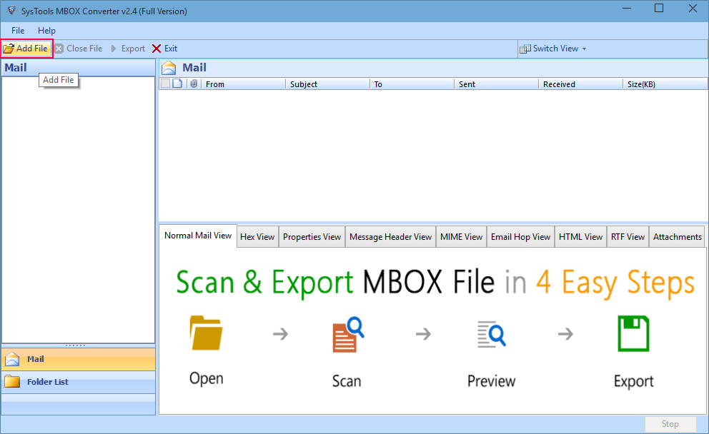 Add MBOX File