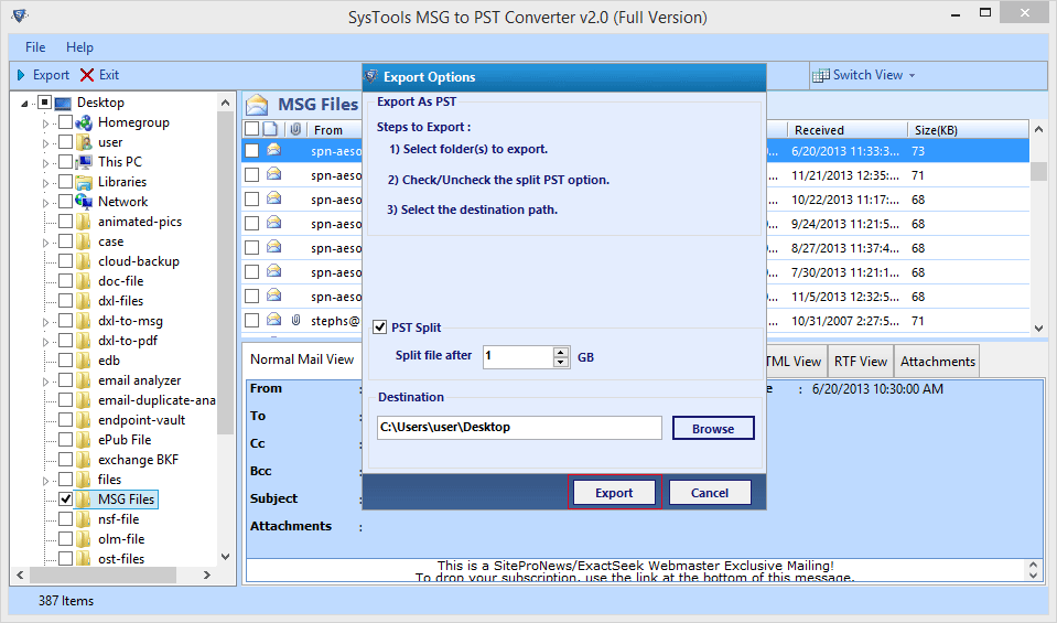 select format