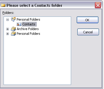 select contacts